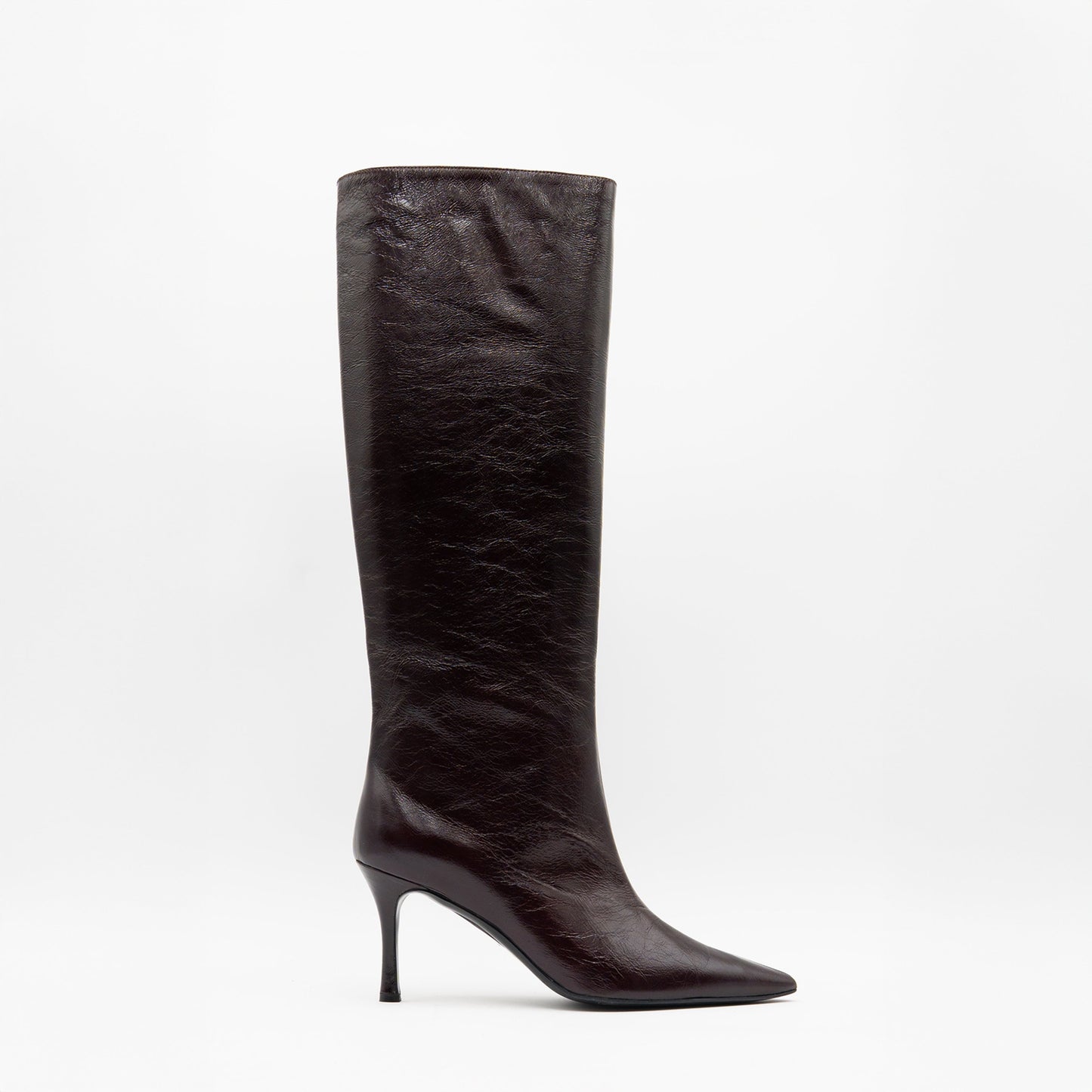 Diva Bottes en cuir bordeaux