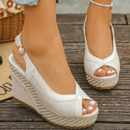 Sandales Marina à talons compensés